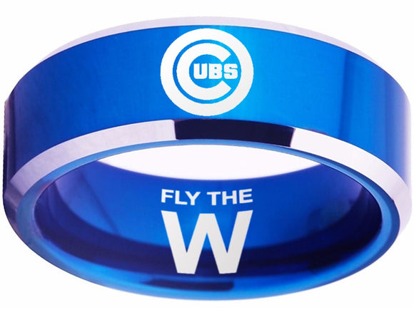 Chicago Cubs Ring Blue Cubs Logo Ring Sizes 4 - 17 #chicago #cubs