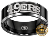 San Francisco 49ers Ring | Black & Silver | Customizable