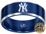 New York Yankees Ring | Blue & Silver | Customizable