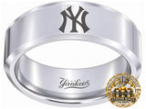 New York Yankees Ring | Silver Wedding Ring | Customizable