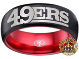 49ers Ring | Black & Red Wedding Ring | Customizable