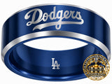 LA Dodgers Ring | Blue & Silver | Wedding Band