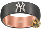 New York Yankees Ring | Grey & Rose Gold | Customizable