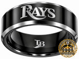 Tampa Bay Rays Ring | Black & Silver | Customizable