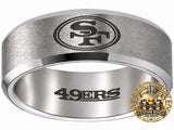49ers Ring | Silver Wedding Ring | Customizable