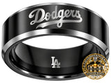 LA Dodgers Ring | Black & Silver | Customizable