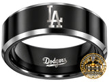 LA Dodgers Ring | Black & Silver | Customizable
