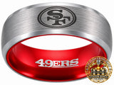 49ers Ring | Silver & Red | Customizable