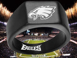 Philadelphia Eagles Ring Black Titanium Ring #philadelphia #eagles #nfl