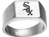 Chicago White Sox Ring Silver Titanium Ring Sizes 8 - 12 #whitesox #mlb