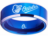 Baltimore Orioles Ring Orioles Blue & Silver Wedding Ring #orioles Sizes 4 - 17