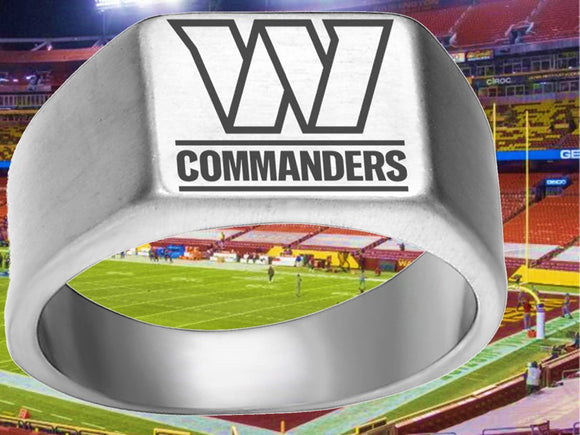 Washington Commanders Ring Silver Titanium Steel Ring #commanders