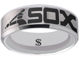Chicago White Sox Ring matte Silver logo Ring Sizes 6 - 13 #whitesox #mlb
