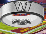 Washington Commanders Ring Silver & Black Tungsten Wedding Ring #commanders
