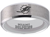 Miami Dolphins Ring Silver Tungsten Wedding Ring #miami #dolphins #miamidolphins
