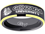 Gonzaga Bulldogs Ring Black & Gold Wedding Ring Sizes 6 - 13 #gonzaga #bulldogs