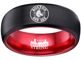 Boston Red Sox Ring Black and Red Wedding Ring Boston Strong Sizes 6 - 13
