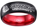 Gonzaga Bulldogs Ring Black & Red Wedding Ring Sizes 6 - 13 #gonzaga #bulldogs