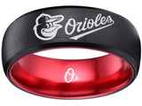 Baltimore Orioles Ring Orioles Black & Red Wedding Ring #orioles Sizes 6 - 13