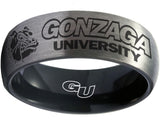 Gonzaga Bulldogs Ring Silver & Black Wedding Ring Sizes 6 - 13 #gonzaga #bulldogs