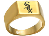 Chicago White Sox Ring Gold Titanium Ring Sizes 8 - 12 #whitesox #mlb