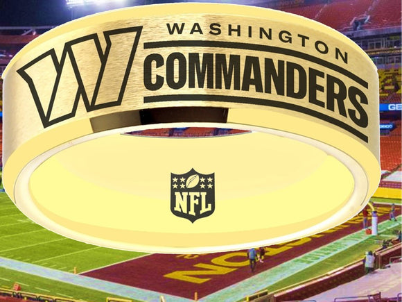 Washington Commanders Ring Gold Wedding Ring #Commanders #NFL