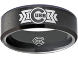 Chicago Cubs Ring Matte Black Wedding Ring Sizes 6 - 13 #chicago #cubs