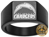 Chargers Signet Ring | Black | Customizable