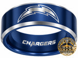 Los Angeles Chargers Ring | Blue & Silver | Customizable