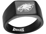 Philadelphia Eagles Ring Black Titanium Ring #philadelphia #eagles #nfl