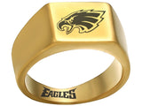 Philadelphia Eagles Ring Gold Titanium Ring #philadelphia #eagles #nfl