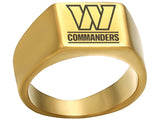Washington Commanders Ring Gold Titanium Steel Ring #commanders