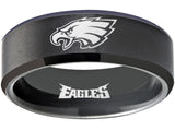 Philadelphia Eagles Ring matte Black Wedding Ring #philadelphia #eagles #nfl