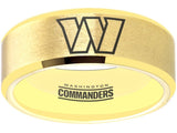 Washington Commanders Ring Gold Tungsten Wedding Ring #commanders