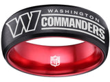 Washington Commanders Ring Black & Red Wedding Ring #Commanders #NFL