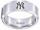New York Yankees Ring | Silver Wedding Ring | Customizable