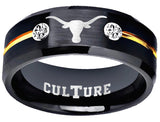 Texas Longhorns Ring | Black & Gold CZ | UT Culture RIng