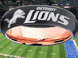 Detroit Lions Ring Black & Rose Gold Wedding Band 6mm | Sizes 6-13 #detroitlions #nfl
