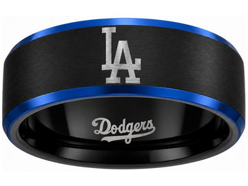 LA Dodgers Ring | Black & Blue | Customizable