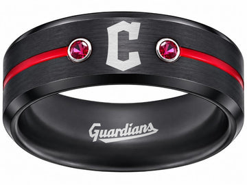 Cleveland Guardians Ring | Black & Red | Customizable
