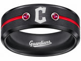 Cleveland Guardians Ring | Black & Red | Customizable