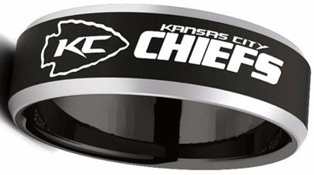 Kansas City Chiefs Ring 8mm Black Tungsten Ring #chiefs