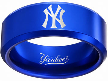 New York Yankees Ring | Blue Wedding Band | Customizable