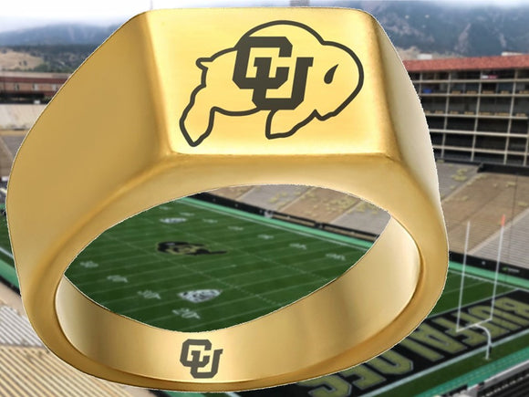 Colorado Buffaloes Ring Gold Titanium Ring | Sizes 8-12 #buffs #ncaa