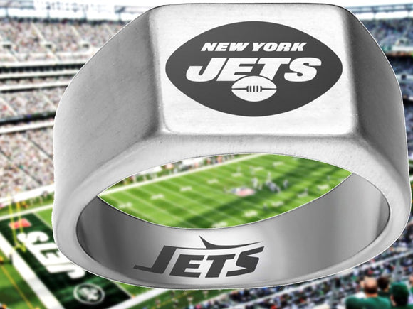 New York Jets Ring Silver Titanium Ring Sizes 8 - 10 #jets #nyjets