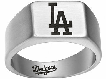 LA Dodgers Ring | Silver Signet Ring | Customizable