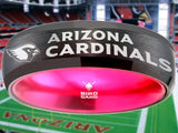 Arizona Cardinals Ring Black & Pink Wedding Band | Sizes 6 - 13 #arizonacardinals #nfl