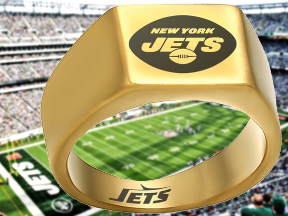 New York Jets Ring Gold Titanium Ring Sizes 8 - 10 #jets #nyjets