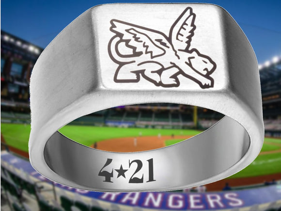 Texas Rangers City Connect Ring Silver & Black 10mm Ring | Sizes 8-12 #texasrangers