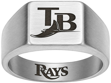 Tampa Bay Rays Ring | Silver Signet Ring | Customizable